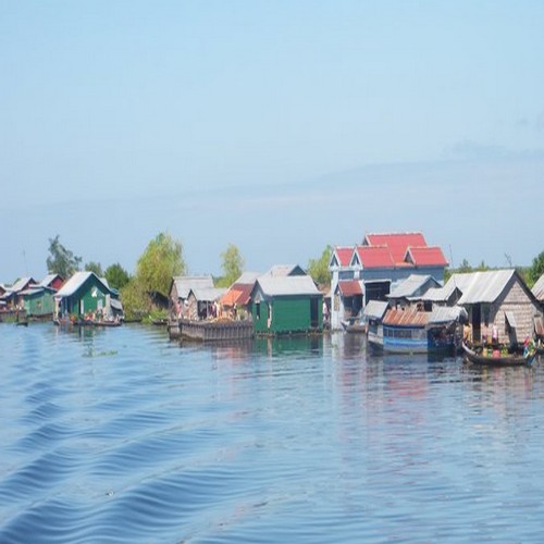 Drijvende dorpen Tonle Sap Meer